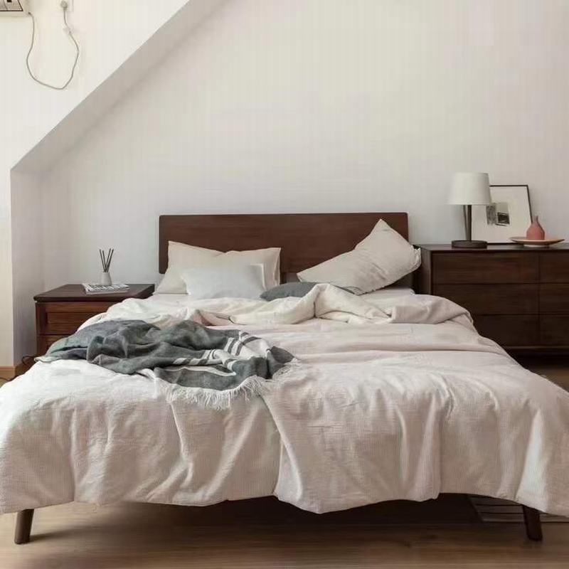 棉質條紋絎縫春秋棉被