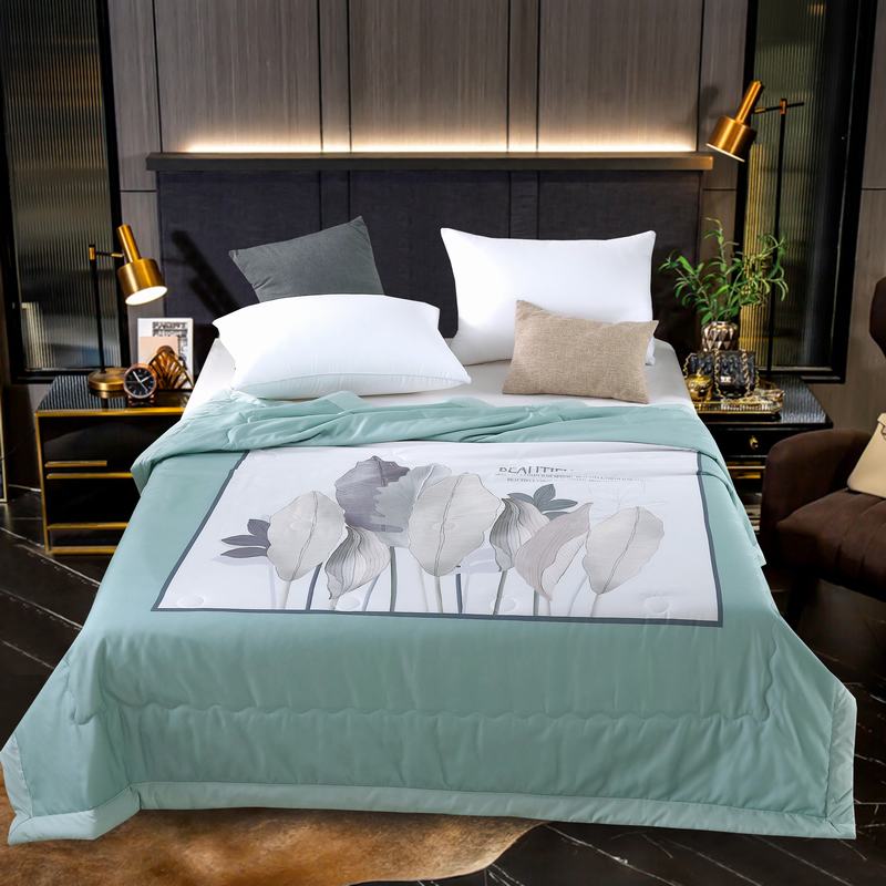 網格紡織印花滌綸夏被