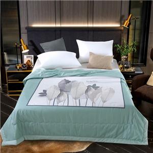 網格紡織印花滌綸夏被