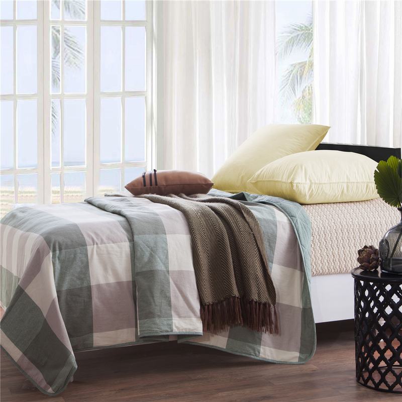 機洗格子棉夏季被子: 制造商,機洗格子棉夏季被子: 工廠,供應 機洗格子棉夏季被子: