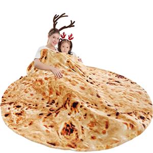 大號圓形數(shù)碼印花羊毛毯