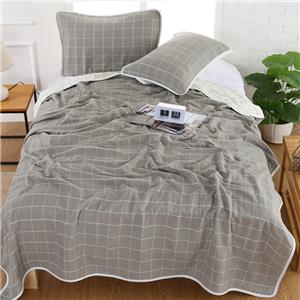 巨型棉布格子毛巾毯